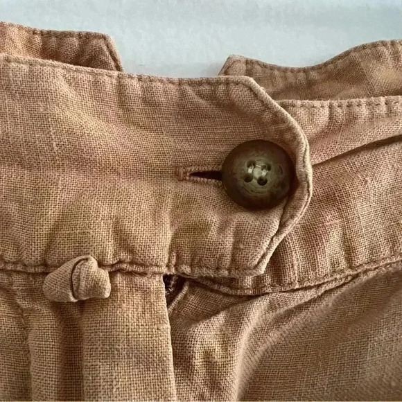 Vintage Calvin Klein 100% Linen High Waisted Shorts - Picture 5 of 9